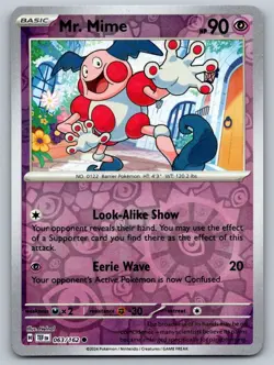 Mr. Mime 063/162 Common Temporal Forces Pokemon Reverse Holo Near Mint - Image 1
