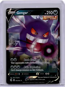 Pokemon Gengar V Ultra Rare SWSH08: Fusion Strike 156/264 NM - Image 1