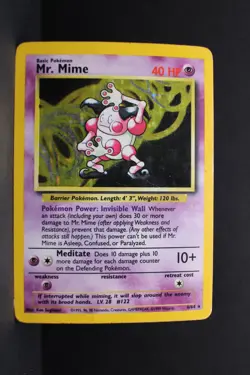 Pokemon ~ Jungle Unlimited ~ Mr. Mime (No Stamp) ~ Holo Rare ~ HP ~ #6 - Image 1