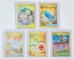 🔥Lot Of 5 Gold Hyper/Secret Rare Pokemon TCG Cards! NMOB! Free Shipping!🔥 - Image 1