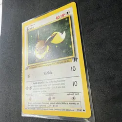 Pokemon TCG Team Rocket 1st Edition Regular Finish Eevee 55/82 - Image 5