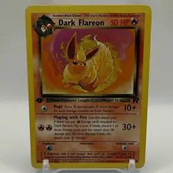 Pokemon Dark Flareon Team Rocket 1st Edition Uncommon 35/82 English 1999 DMG - Image 1