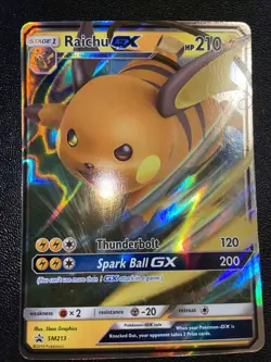 Raichu GX SM213 - Black Star Promo - Ultra Rare Holo Pokemon Card Near Mint - Image 1