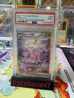 2025 POKEMON PRISMATIC EVOLUTIONS SPECIAL ILLUSTRATION RARE ESPEON EX PSA 9 - Image 1
