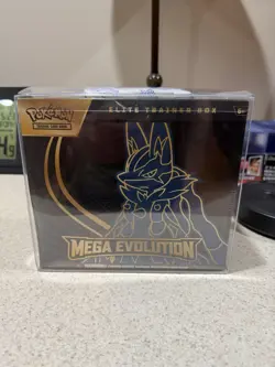 Pokemon TCG Mega Evolution Elite Trainer Box ETB Lucario with Protector - Image 1