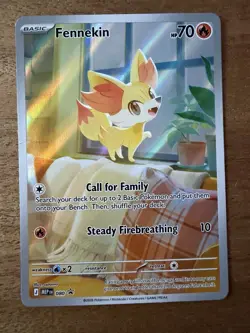 Pokemon Fennekin MEP 080 - Black Star Promo ME04: Chaos Rising ETB Promo (#4) - Image 1