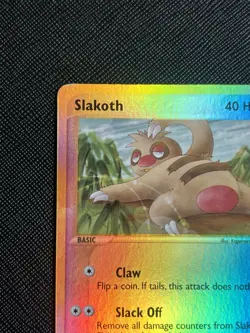 Pokemon TCG Slakoth 45/109 EX Ruby & Sapphire Rev. Holo Uncommon (English) - LP - Image 3