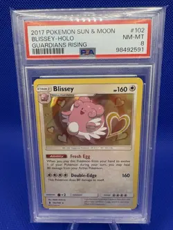 2017 POKEMON SUN & MOON GUARDIANS RISING #102 BLISSEY-HOLO GUARDIANS RISING - Image 1