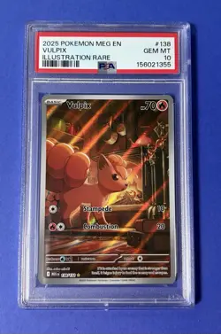 2025 Pokemon MEG EN Vulpix Illustration Rare #138 PSA 10 GEM MT - Image 1