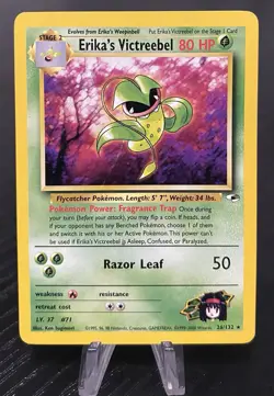 Pokemon TCG Erika's Victreebel 026/132 Gym Heroes Rare Non Holo Unlimited - Image 1