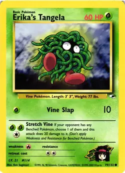 Pokemon TCG Erika's Tangela Gym Heroes 79/132 Unlimited Common VLP - Image 1
