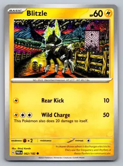 Pokemon TCG SV04: Paradox Rift Blitzle 062/182 - Image 1