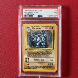 Pokemon TCG - PSA 7 - Machamp Holo - 8/102 Base Set - 1st Edition - Image 1