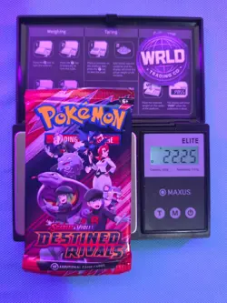 Weighed 22.25g Pokemon TCG Destined Rivals Booster Pack Sealed Heavy Weight - Image 1