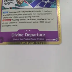 One Piece Trading Cards Divine Departure R Carrying On His Will OP13-076 NM - Image 3