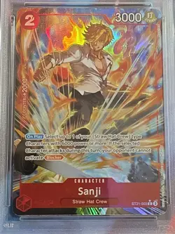 2025 One Piece ST21 English #003 SANJI Alt Art PSA 10 - Image 3