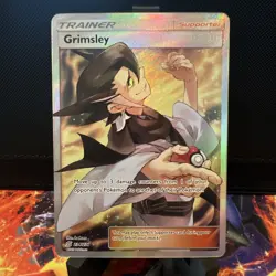 Pokemon TCG Grimsley Holo Card Unified Minds Full Art Ultra Rare 234/236 - Image 1