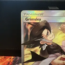 Pokemon TCG Grimsley Holo Card Unified Minds Full Art Ultra Rare 234/236 - Image 2