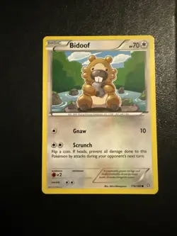Pokemon TCG XY Primal Clash Bidoof Reverse Holo Card 116/160 - Image 1