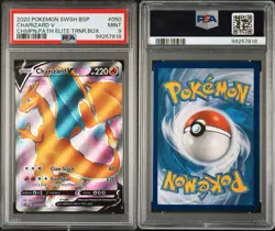 Pokemon Card Charizard V SWSH050 Champions Path Promo PSA 9 - Image 3