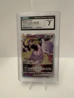 Pokemon TCG Mewtwo VSTAR RRR 051/172 S12a Card CGC 7 - Image 1