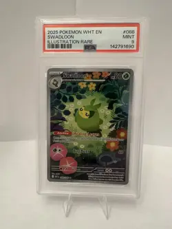 Pokemon TCG White Flare Swadloon Card IR 088/086 PSA 9 - Image 1