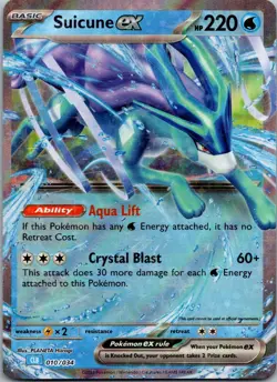 Suicune ex 010/034 - Trading Card Game Classic Classic Collection Holofoil NM - Image 1