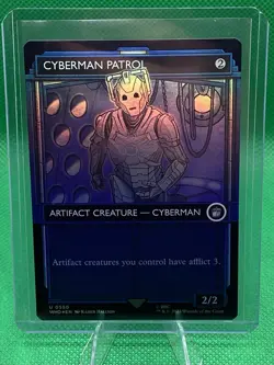 Cyberman Patrol (Showcase) Universes Beyond: Doctor Who (WHO) Foil MTG Card - Image 1