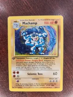 Machamp Base Set Holo Pokemon Card WOTC - Image 3