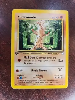 Sudowoodo Neo 1st Edition Pokemon Card WOTC - Image 1