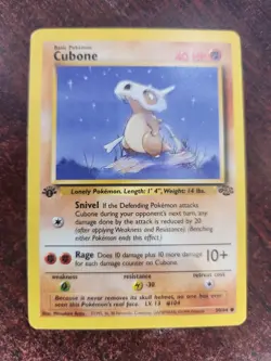 Cubone 1st Edition Jungle Pokemon Card WOTC NM - Image 1
