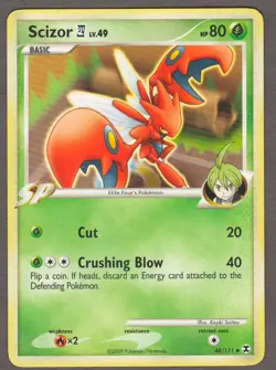 Scizor [Elite Four] 48/111 Rising Rivals 2009 Pokemon Card SP MP - Image 1