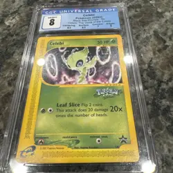CGC 8 Celebi 2005 Black Star Promos 029 Holo Pokemon Card BLUE LABEL SUB GRADES - Image 2