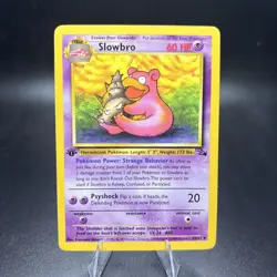 Pokemon Card Fossil 1st Edition Slowbro 43/62 1st Edition Uncommon - NM/LP -j - Image 1