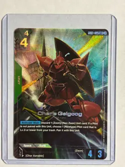 Char's Gelgoog Alternate Art Foil - GD01-023 LR+ NM - Gundam TCG Card Game - Image 1