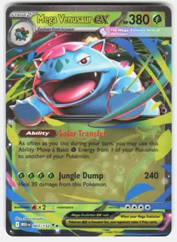 MEGA VENUSAUR EX 003/132 DOUBLE RARE MEGA EVOLUTION POKEMON HOLO NM/M - Image 1