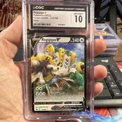 Regigigas V Pokemon Crown Zenith 113/159 Ultra Rare Holo English CGC 10 2023 - Image 1