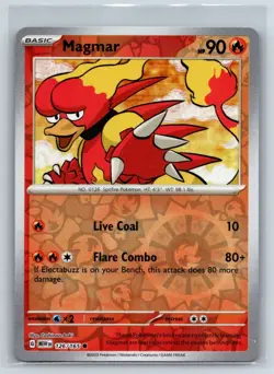 Magmar 126/165 Common 151 Pokemon Reverse Holo Near Mint - Image 1