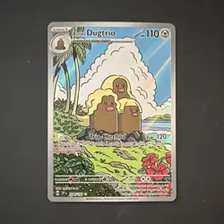 Alolan Dugtrio 2024 Pokemon TCG Sv08 Surging Sparks 208/191 IR Holo EN - Image 1