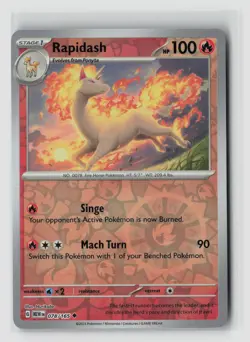 Rapidash #078/165 Sv Scarlet & Violet 151 Reverse Holo Pokemon TCG NM - Image 1