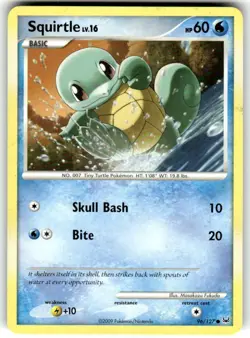 💧🐢 Pokemon TCG – Squirtle 96/127 – Platinum Base Set (2009) – NM/VLP - Image 1