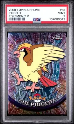 *POP 79* PSA 9 - 2000 Pokemon Top Chrome Pidgeot #18 Pokemon TV Topps 2000 - Image 1