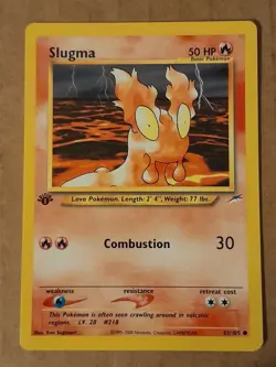 Pokemon Slugma 83/105 1st Edition NEO Destiny LP See Pictures - Image 1