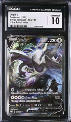 2022 Pokemon Lugia V Silver Tempest Ultra Rare #186 CGC 10 GEM MINT - Image 1