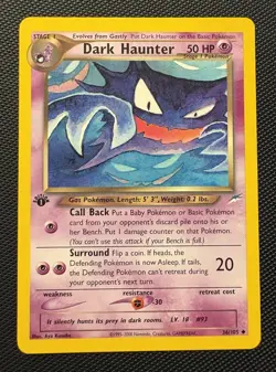 Pokemon TCG - Dark Haunter 1st Edition - Neo Destiny 36/105 English - Image 1