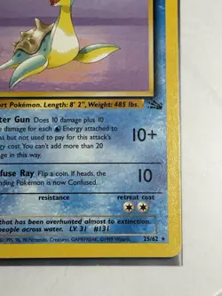 Pokemon TCG Lapras Fossil 25/62 Regular 1999-2000 Wizards Base Set - Image 5