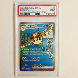 2023 POKEMON OBF WALKING WAKE AND PIGEOT EX SIR #225 Psa 9 - Image 1