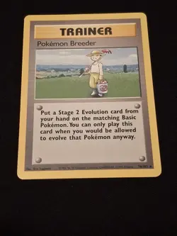 Pokemon Breeder 076/102 Base Set Regular Any 3 Free Ship - Image 1