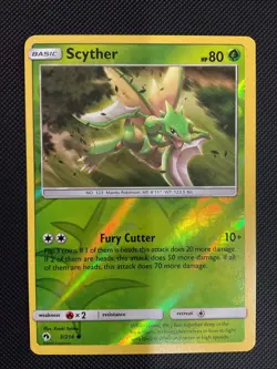 Scyther 3/214 SM Lost Thunder Pokemon Reverse Holo NM - Image 1