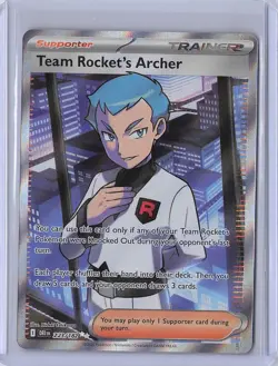 Team Rocket's Archer 223/182 Ultra Rare SV10: Destined Rivals Pokemon NM - Image 1